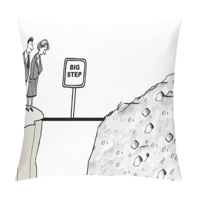 Personality  One Sign Reads 'Big Step' Pillow Covers