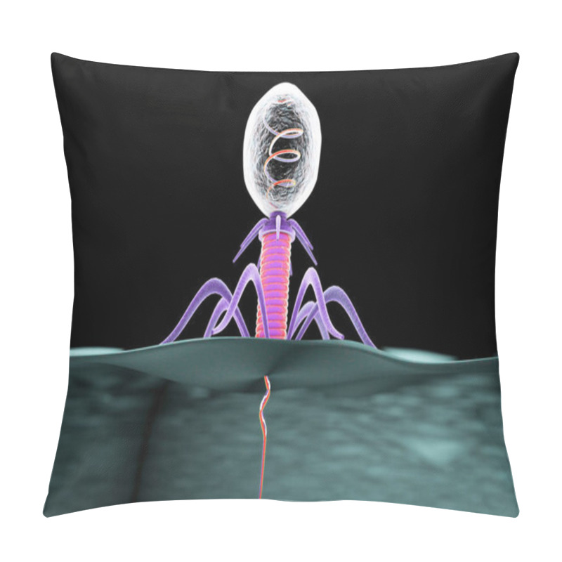 Personality  Bacteriophage Infecting Bacterium Pillow Covers