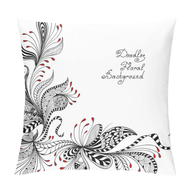 Personality  Vector Black, Red And White Floral Pattern Pillow Covers