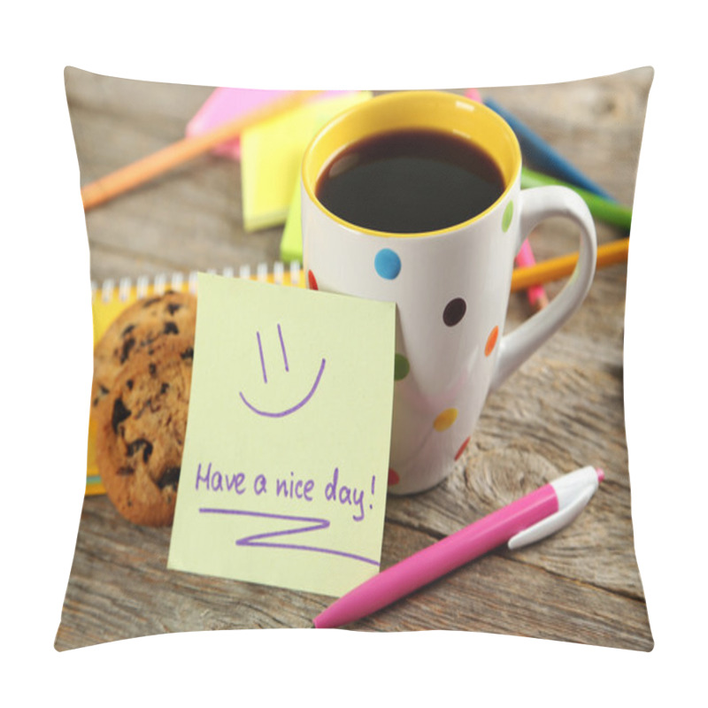 Personality  Have A Good Day Note With Food Pillow Covers