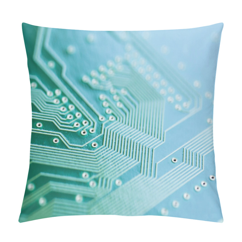 Personality  Technological Industrial Electronic Dark Green Background Pillow Covers