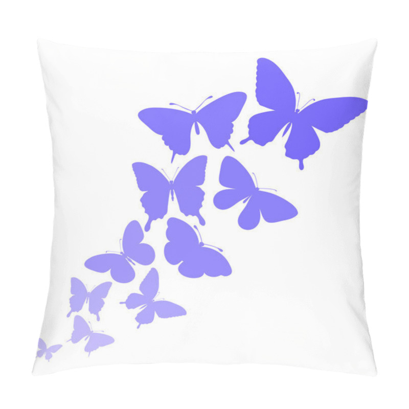 Personality  Background With A Border Of Butterflies Flying. Pillow Covers