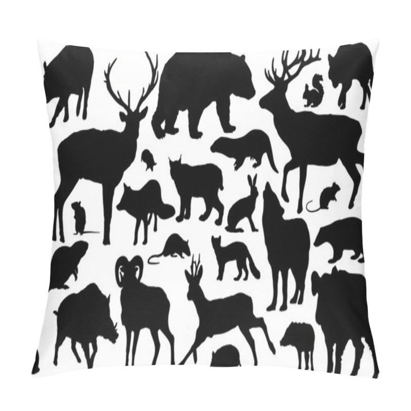 Personality  Forest Animal Silhouettes Pillow Covers