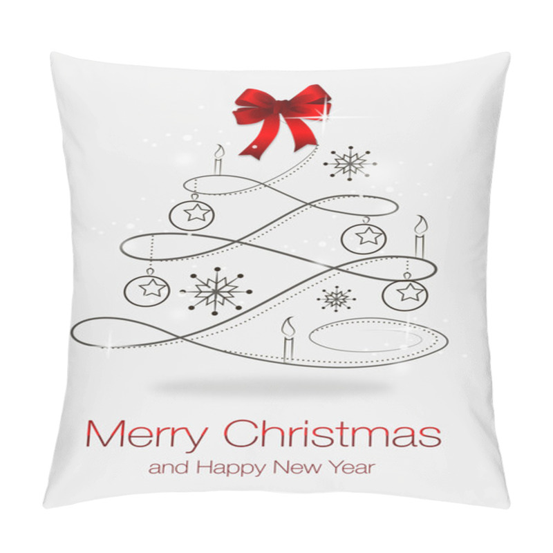 Personality  Postcard With The Image Of Christmas Trees Pillow Covers