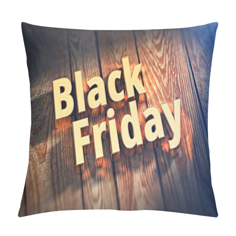 Personality  Words Black Friday On Wood Planks Pillow Covers