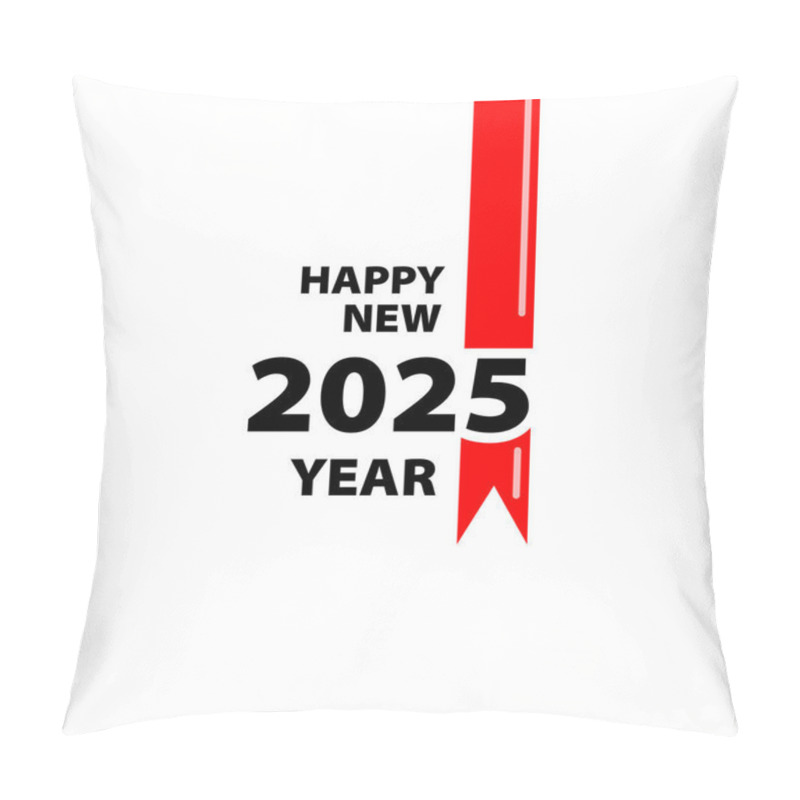 Personality  2025 Abstract Happy New Year Poster, Background. Vector Pillow Covers