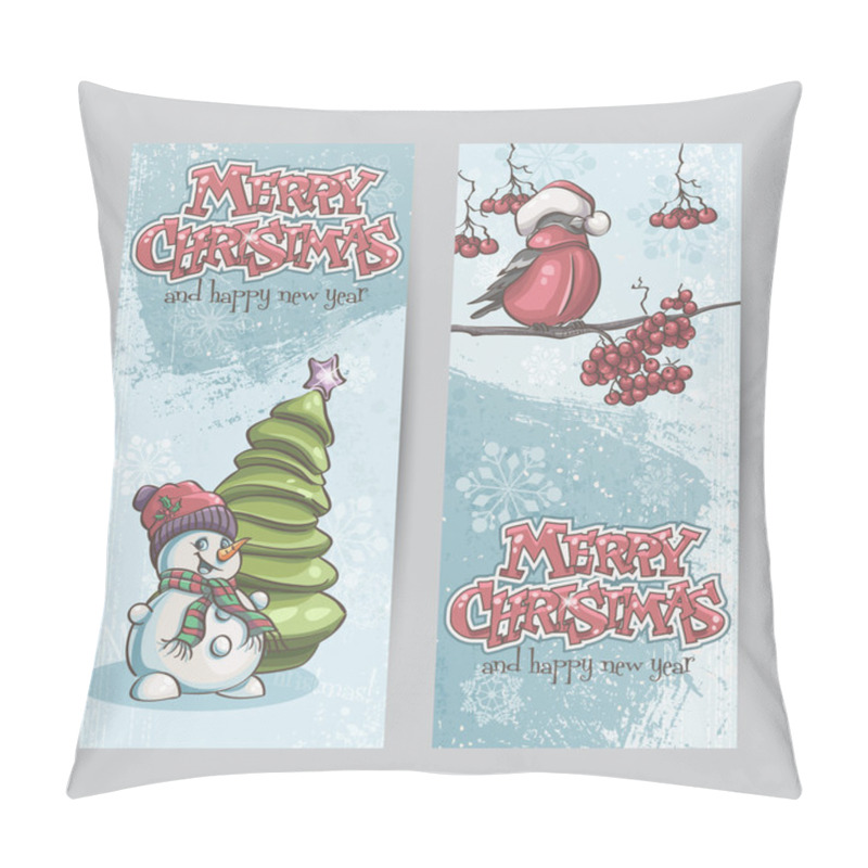 Personality  Set Of Vertical Banners For Christmas And The New Year With A Pi Pillow Covers