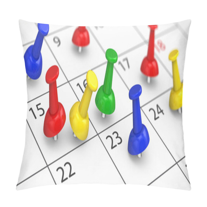 Personality  Busy Business Scheduling Calendar Page Concept Pillow Covers