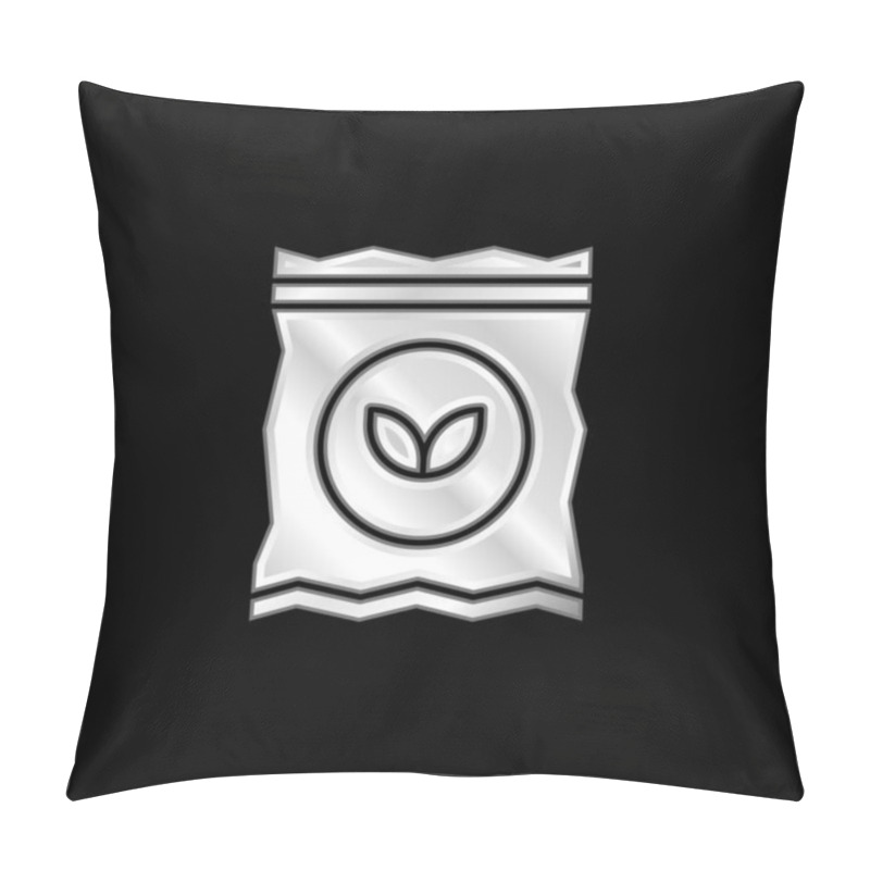 Personality  Bag Silver Plated Metallic Icon Pillow Covers