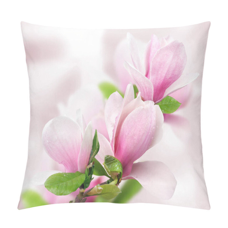 Personality  Tender Spring Pink Magnolia Flowers Pillow Covers