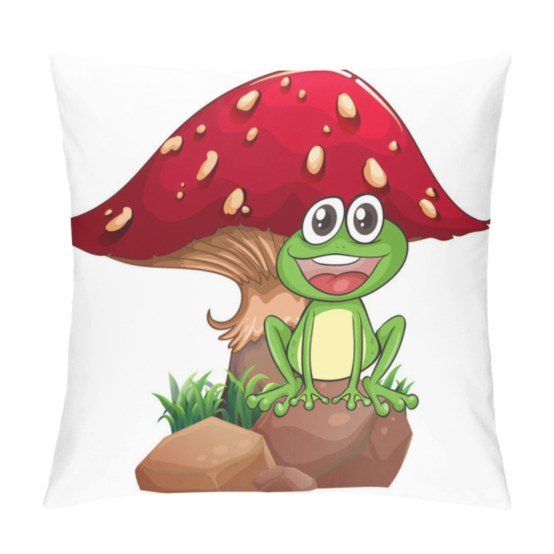 Personality  A Frog And A Mushroom Pillow Covers