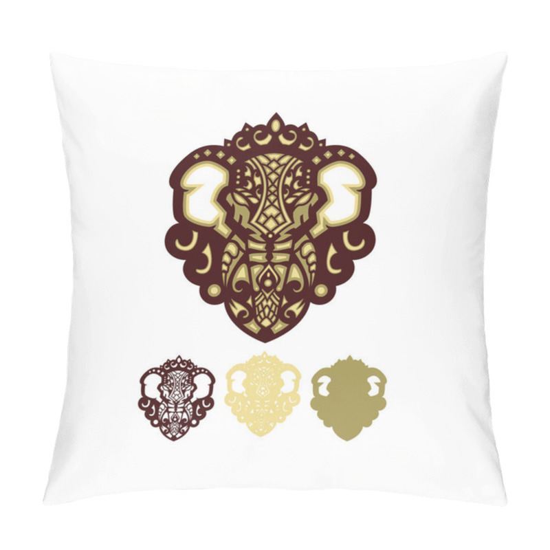 Personality  Paper Craft Elephant Head Laser Cut Design Vector Pillow Covers