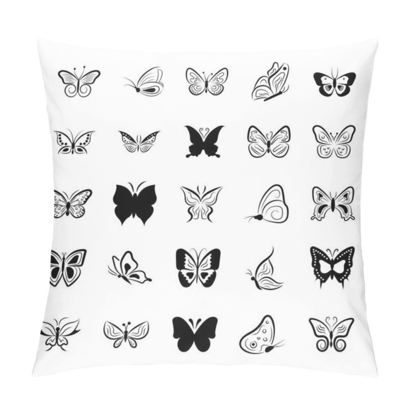 Personality  Butterfly Symbols Icon Pack Pillow Covers