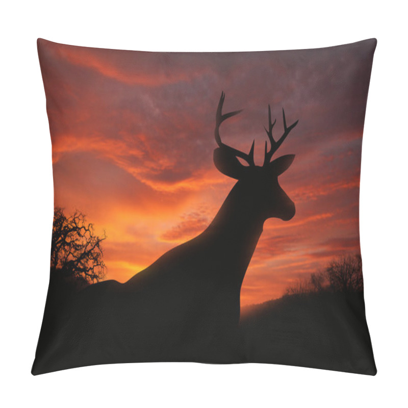 Personality  Deer On Sunset Pillow Covers