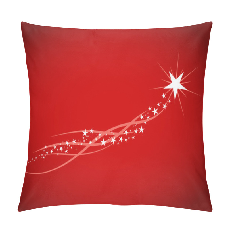 Personality  Shiny Stars Isolated On Red Background Pillow Covers