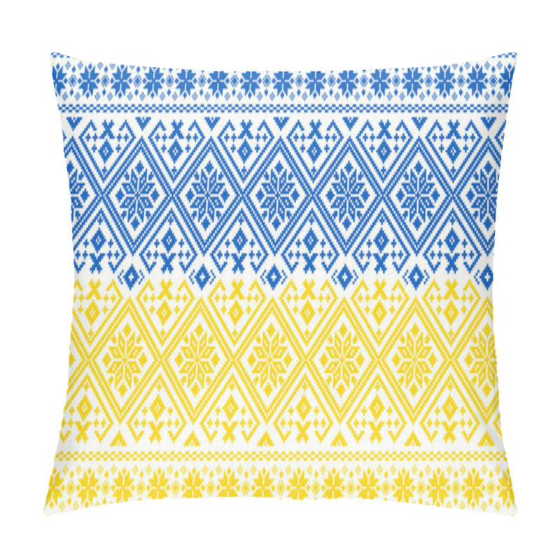 Personality  Embroidery Traditional Of Ukraine National Ornament.scandinavian Pattern. Norwegian Jacquard Pillow Covers