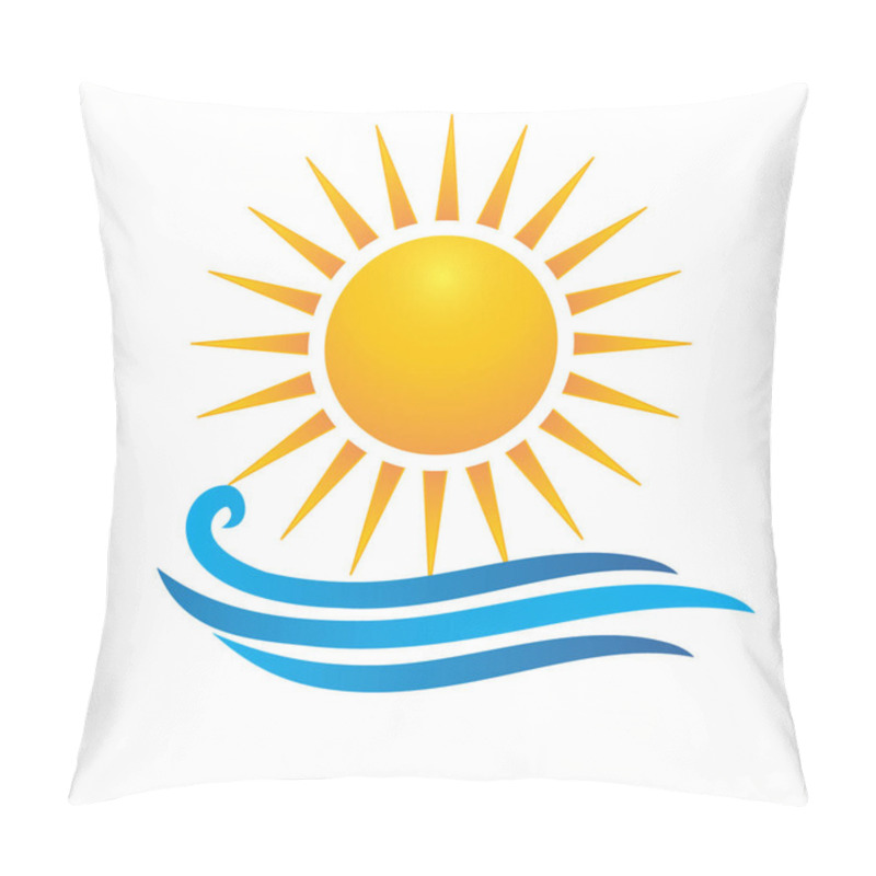 Personality  Sun And Waves Logo Pillow Covers