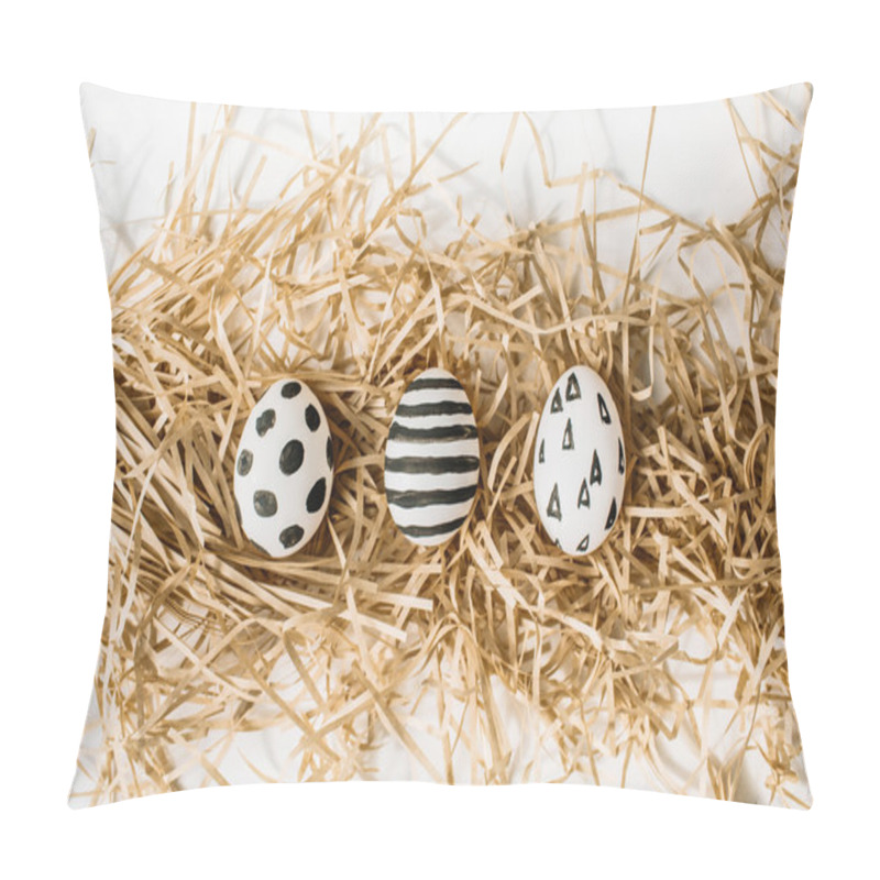 Personality  Easter Eggs Painted In Monochrome  Pillow Covers