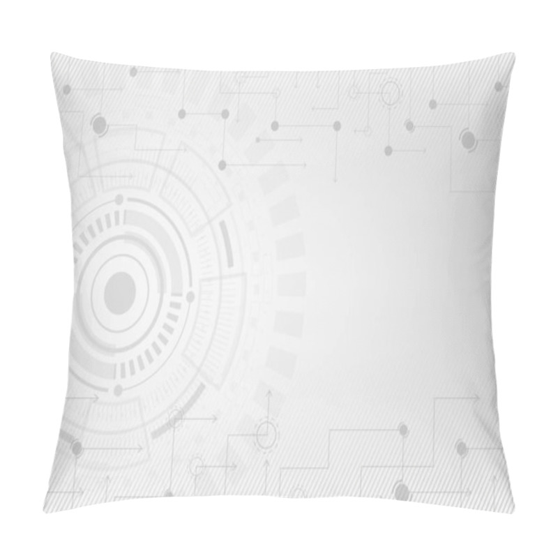 Personality  Round Shape User Interface With Arrows And Connection Lines. Vector Technology Concept Pillow Covers