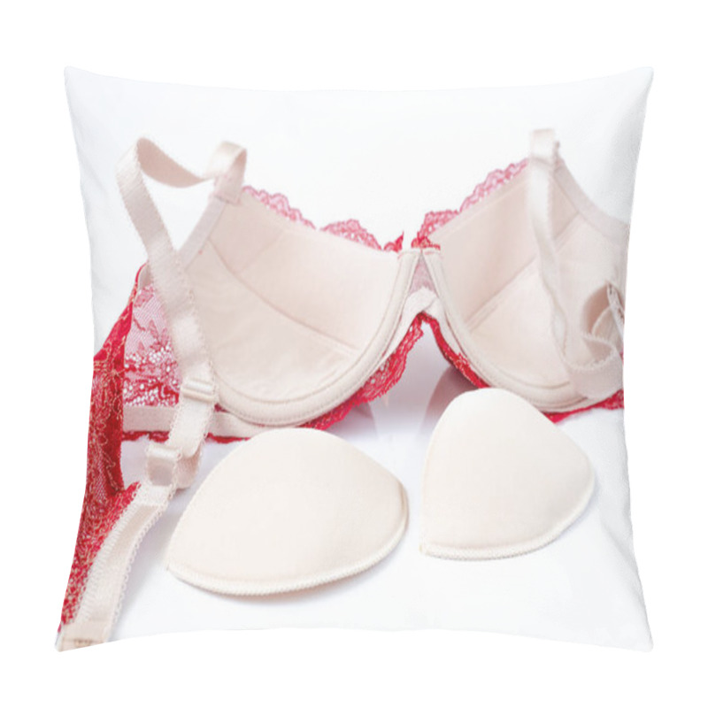 Personality  Red Lace Bra With A Push Up Foam Inserts Pillow Covers