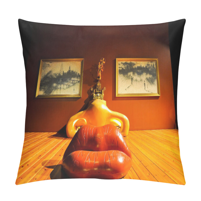 Personality  FIGUERES, SPAIN-AUGUST 6: The Mae West Room In Dali Theatre On August 6,2009 In Figueres. The Dali Theatre And Museum Is A Museum Of  Salvador Dali In Figueres, In Catalonia, Spain. Pillow Covers