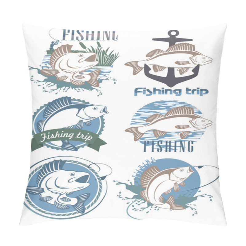 Personality  Icons Fish Perch Pillow Covers