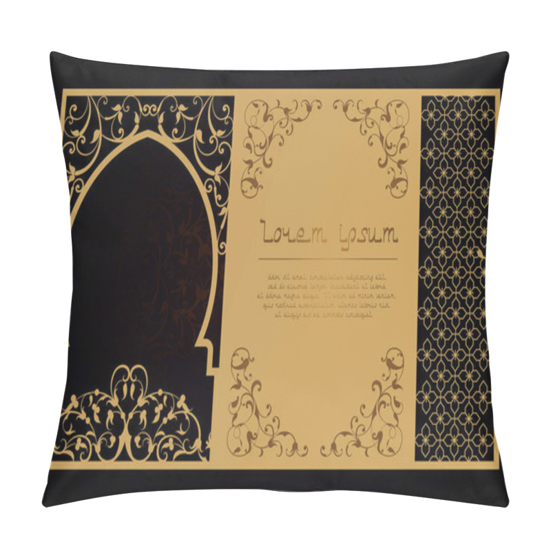 Personality  Decorative Arabic Template For Laser Cutting. In Oriental Style For Konnrtov, Covers, Postcards. Carving On Metal, Paper Or Wood. Street Screen. Vector Illustration Pillow Covers