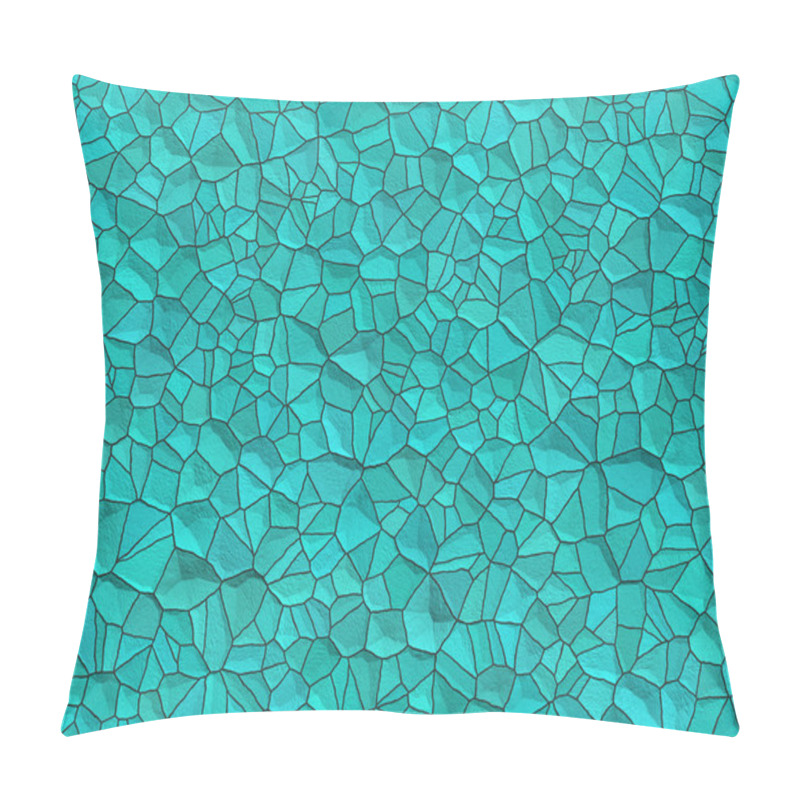 Personality  Texture Of Polished Wet Turquoise Gemstones Pillow Covers