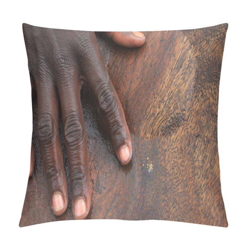 Personality  Gold Panning, Close Up, Gold And Hand Pillow Covers