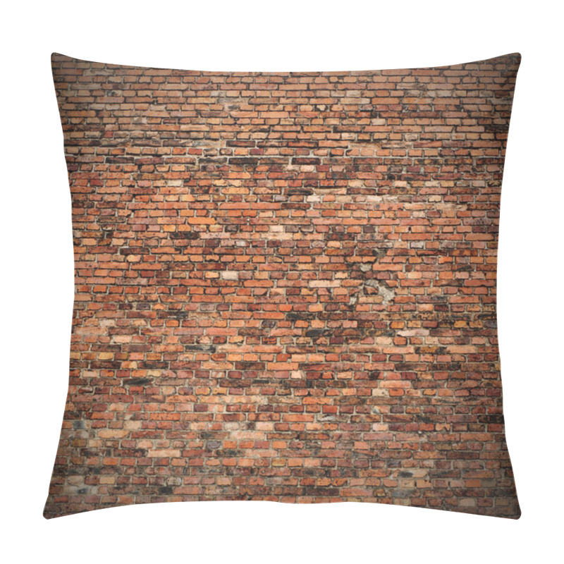 Personality  Red Brick Wall Texture Grunge Background With Vignetted Corners To Interior Design Pillow Covers