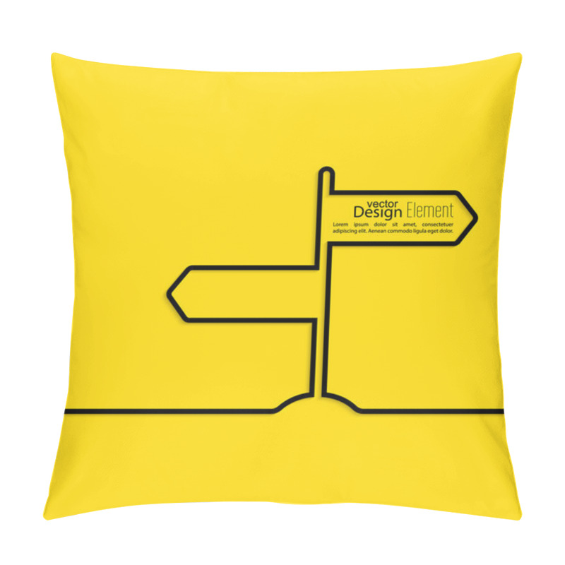 Personality  Direction Arrow Sign. Pillow Covers