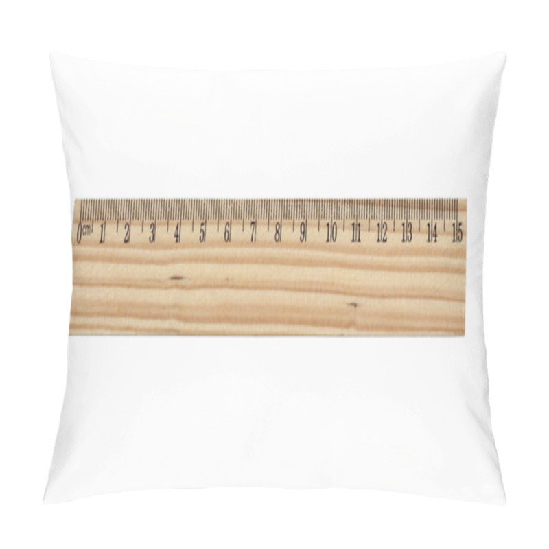 Personality  Wooden Ruler Isolated On White Pillow Covers