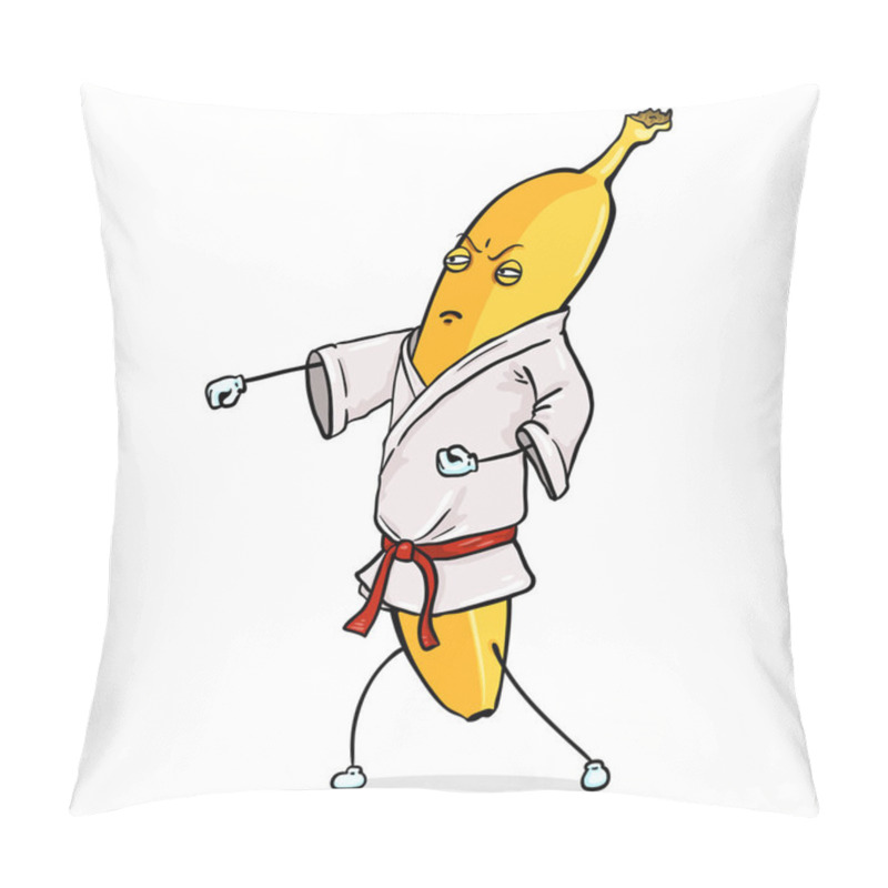 Personality  Vector Cartoon Character - Karate Banana Pillow Covers