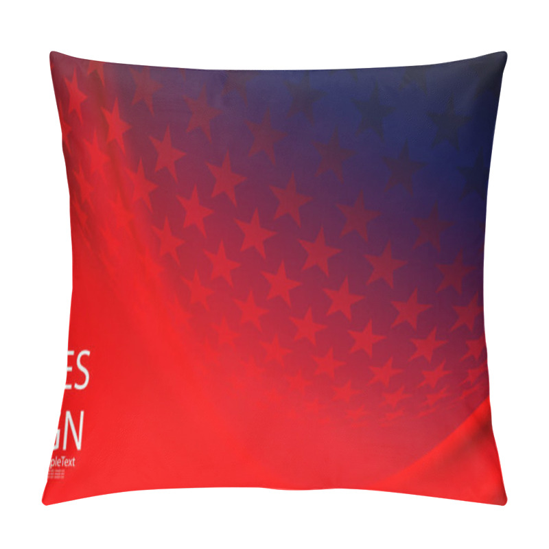 Personality  Abstract Blue With Red Background With Dark Stripes And Stars Set Pillow Covers