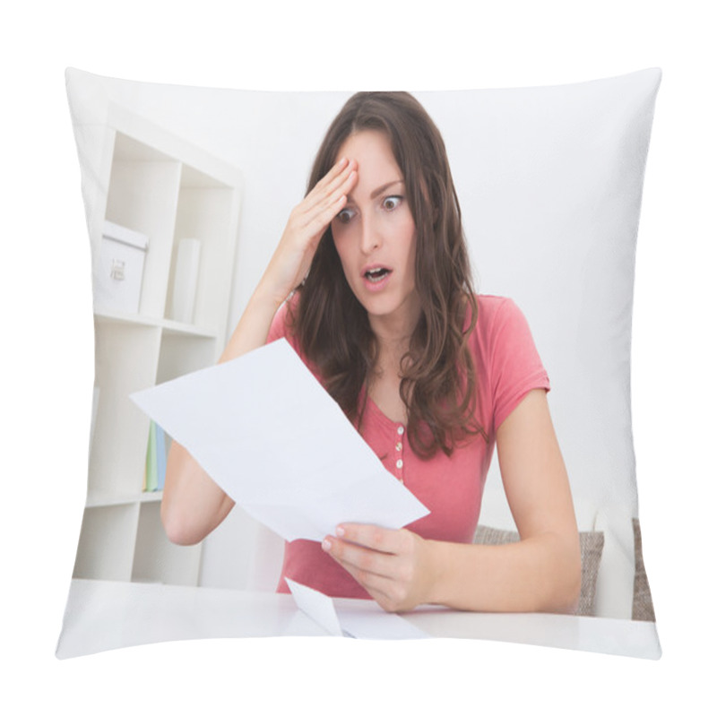 Personality  Sad Woman Reading Paper Pillow Covers