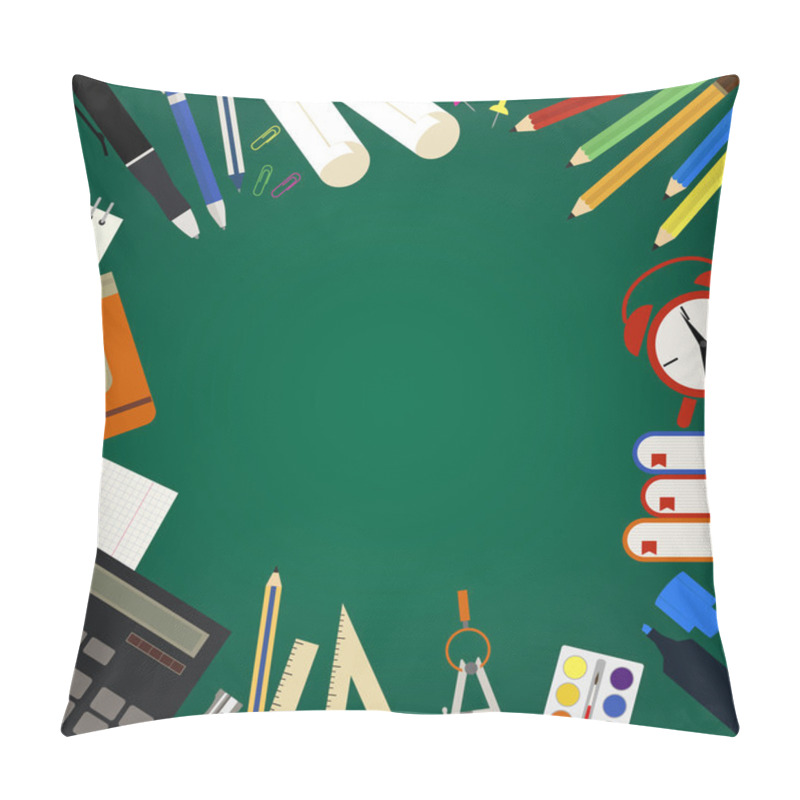 Personality  Green School Board And Supplies Pillow Covers