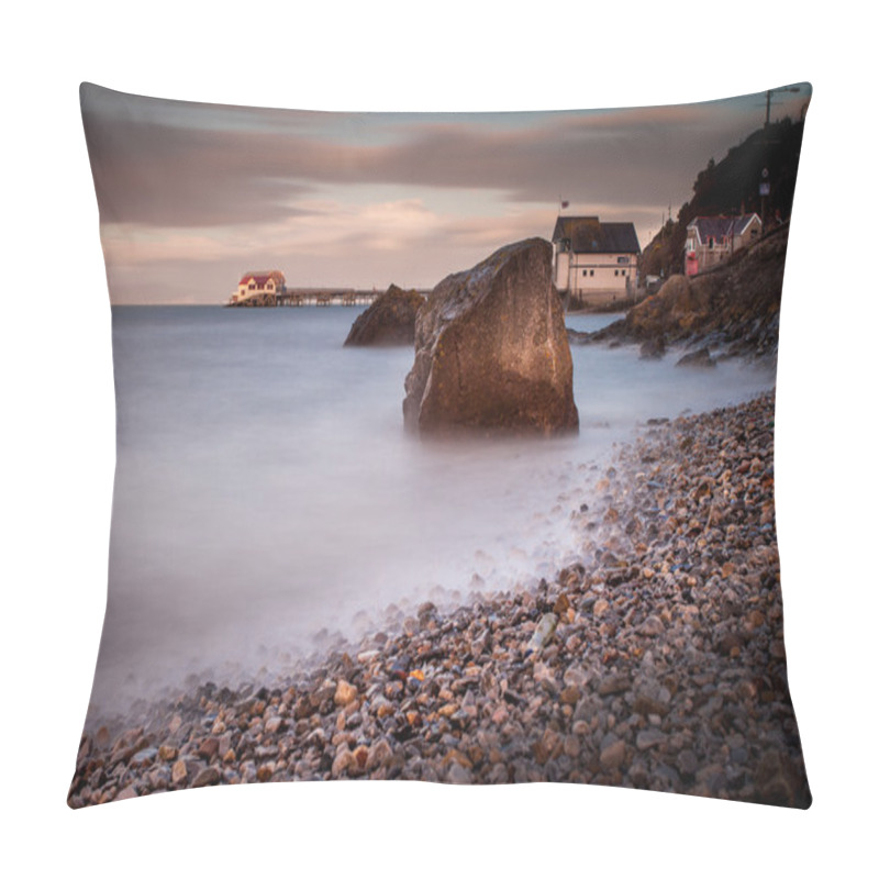 Personality  Sunset At Knab Rock In Mumbles Pillow Covers