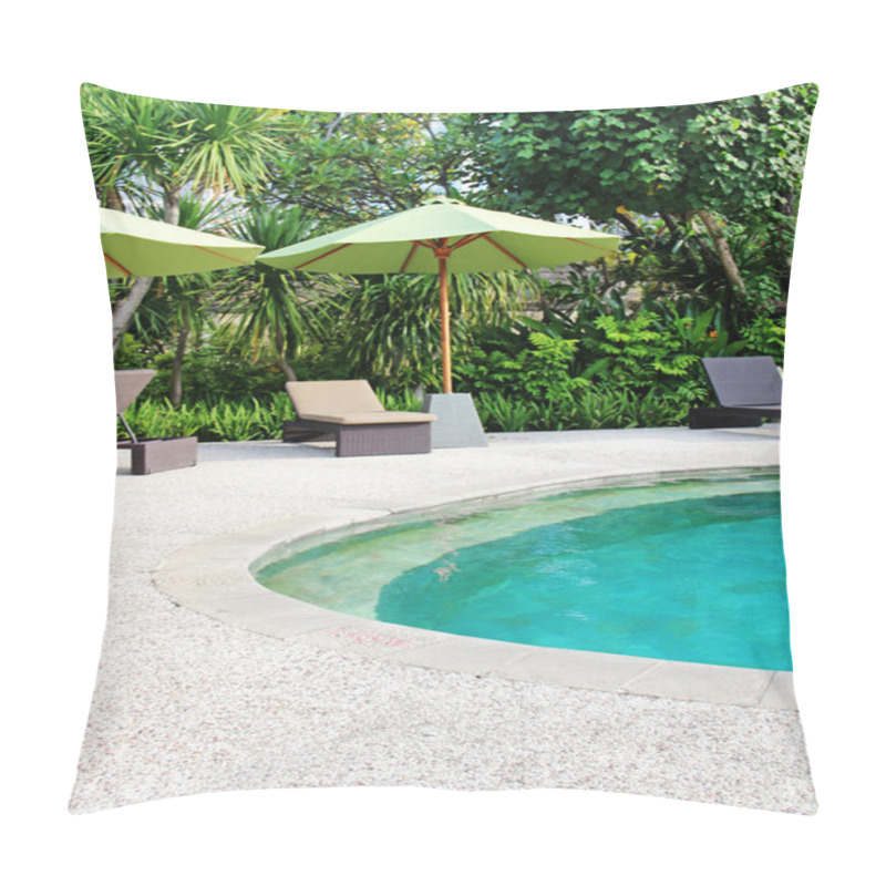 Personality  Beautiful Swimming Pool In The Tropics Resort Pillow Covers