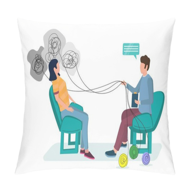 Personality  Individual Therapy Vector Concept For Web Banner, Website Page Pillow Covers