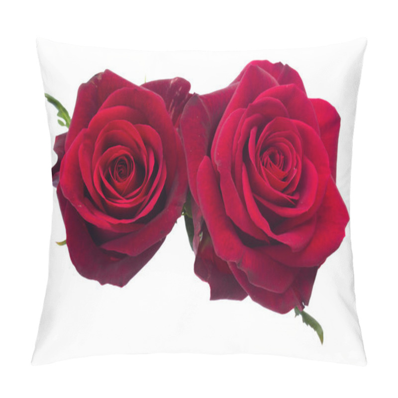 Personality  Two Dark Red Roses Pillow Covers