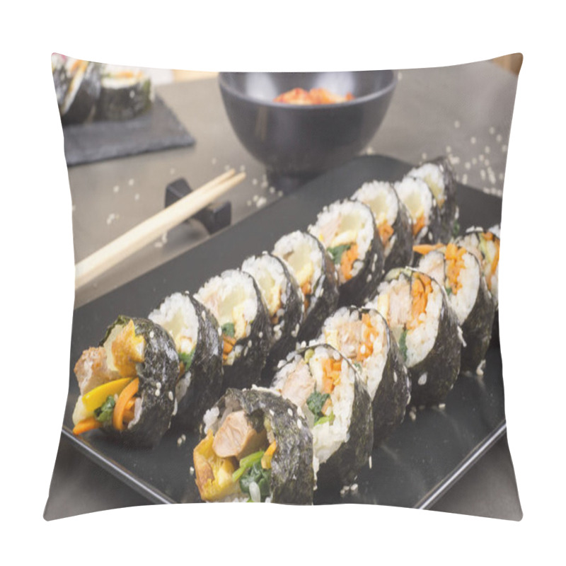 Personality  Kimbab Rolls With Tuna Korean Food Pillow Covers