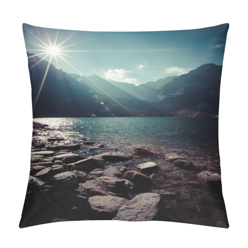 Personality  Green Water Mountain Lake Morskie Oko, Tatra Mountains, Poland Pillow Covers