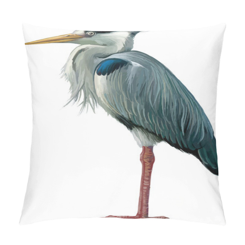 Personality  Vectors Gray Heron Pillow Covers