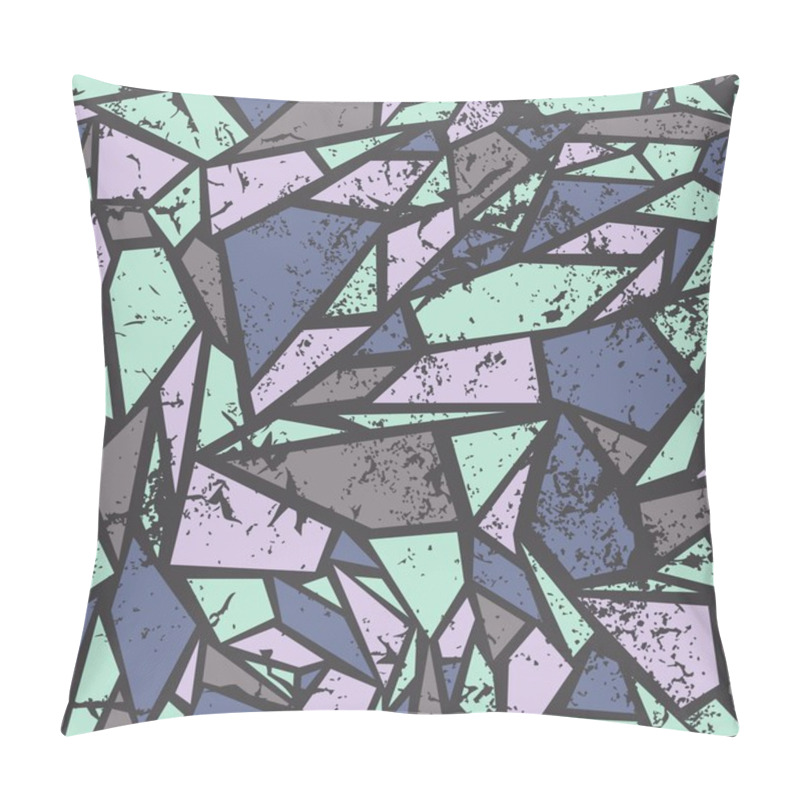 Personality  Abstract Seamless Pattern. The Effect Of Broken Glass Pillow Covers