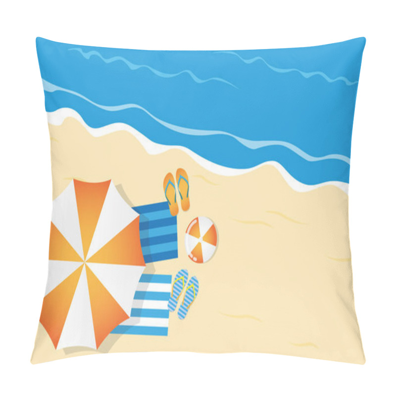 Personality  Summer Holiday On The Beach Top View Pillow Covers