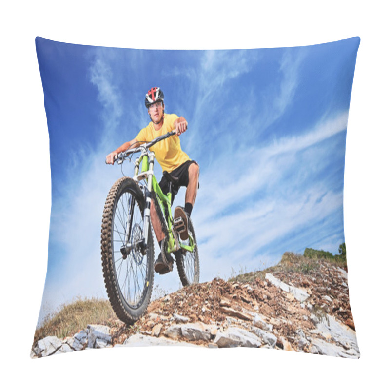 Personality  Male Riding Mountain Bike Pillow Covers