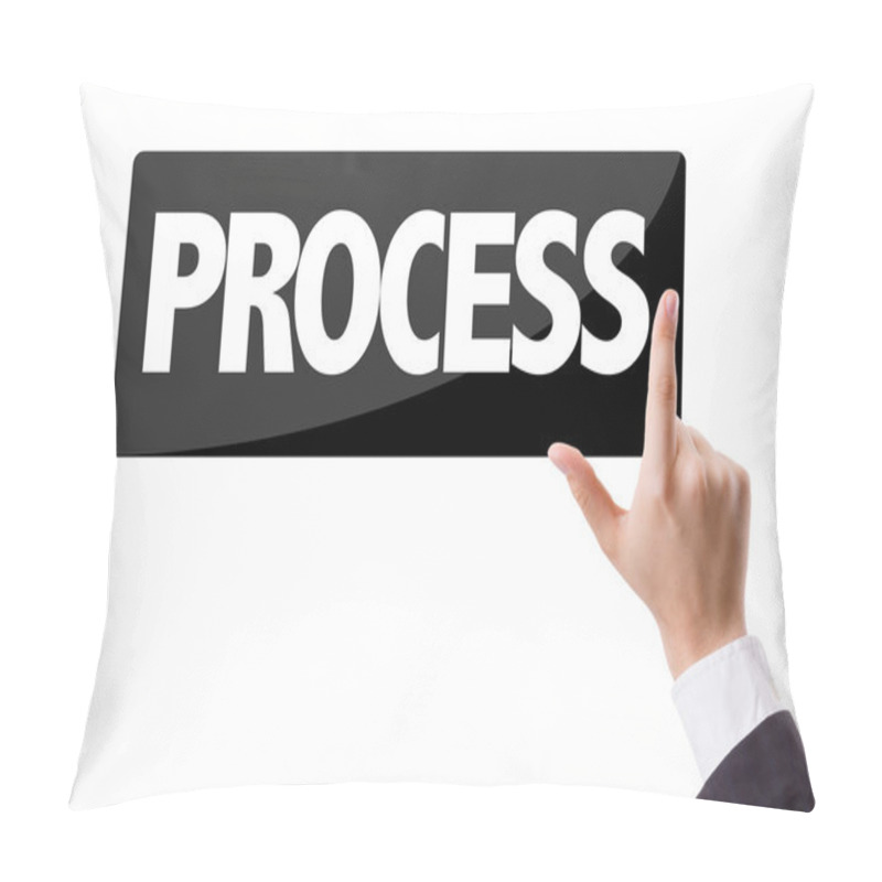 Personality  Businessman Pressing Button With The Text Pillow Covers