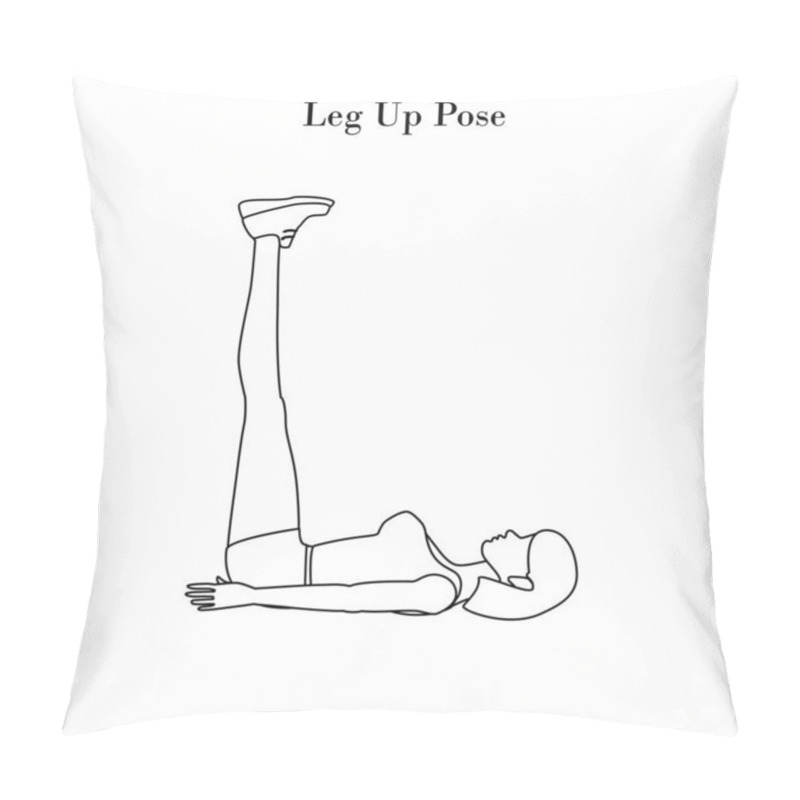 Personality  Yoga Leg Up Pose Outline Pillow Covers