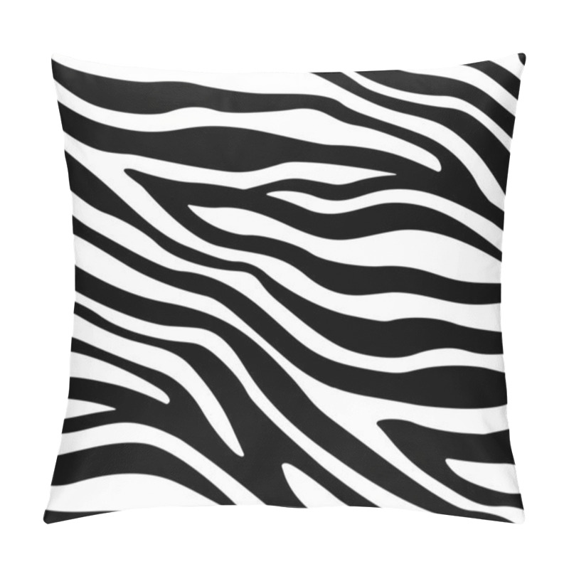 Personality  Full Seamless Wallpaper For Zebra And Tiger Stripes Animal Skin Pattern. Black And White Design For Textile Fabric Printing. Fashionable And Home Design Fit. Pillow Covers