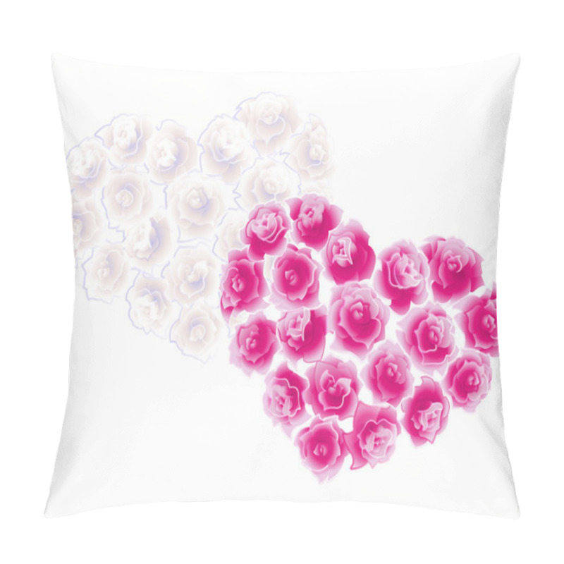 Personality  Two Hearts Of Roses Pillow Covers